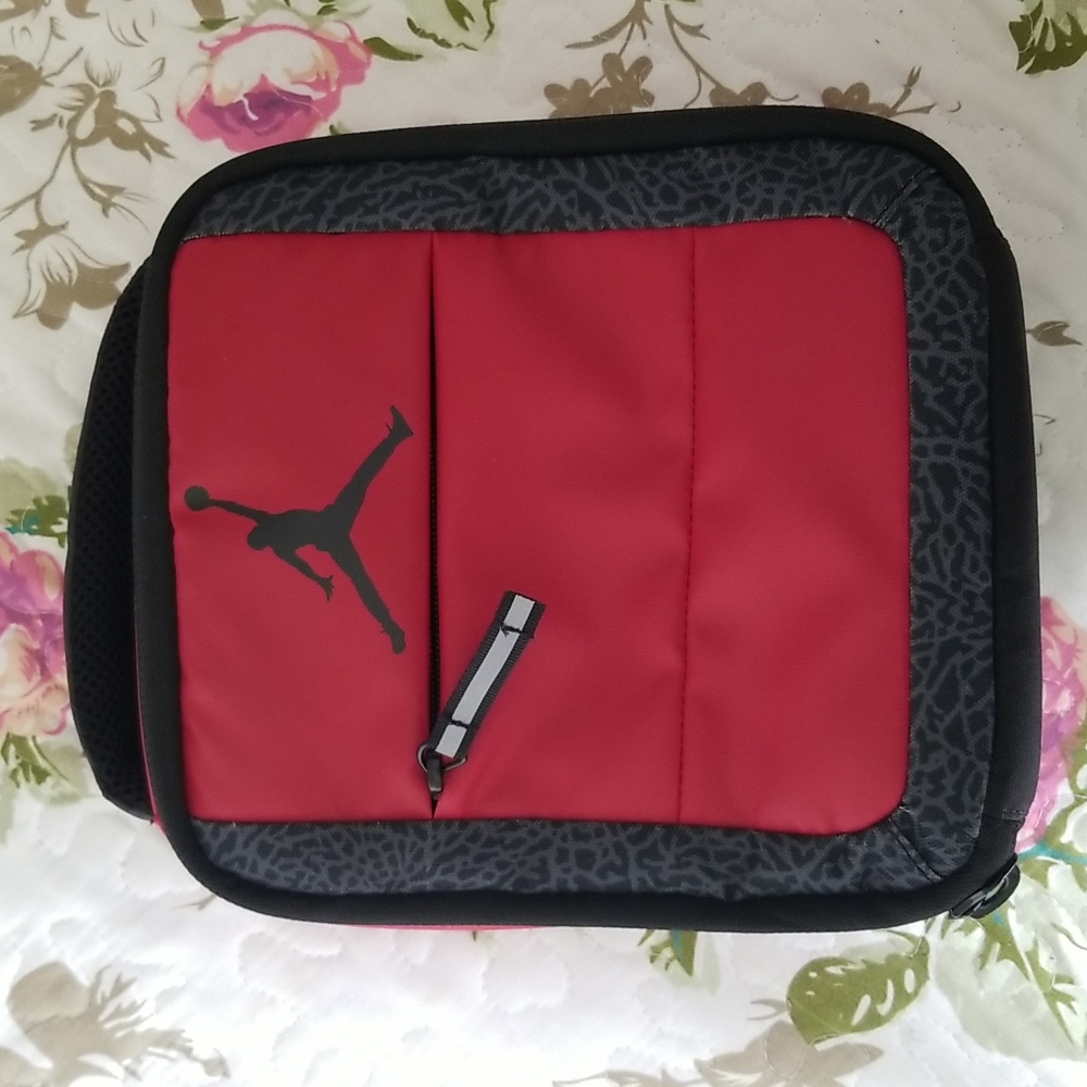 Jordan Jumpman Lunchbag. Used. Red and Black. Insulated. L 9" w 8" D 3.5"